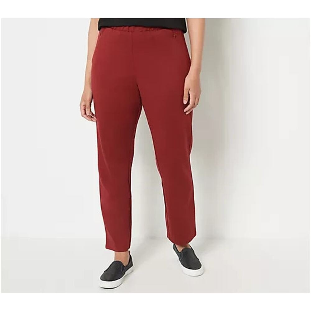 Form & Line by Universal Standard Regular Ponte Pull On Pants Womens Medium Red